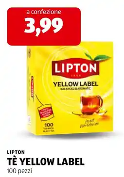 ALDI Lipton Tè Yellow Label offerta