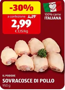 ALDI Il podere sovracosce di pollo offerta