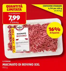 ALDI Il Podere macinato di bovino XXL offerta