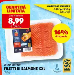 ALDI Golden Seafood Filetti di Salmone XXL offerta