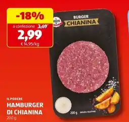 ALDI Il podere hamburger di chianina offerta