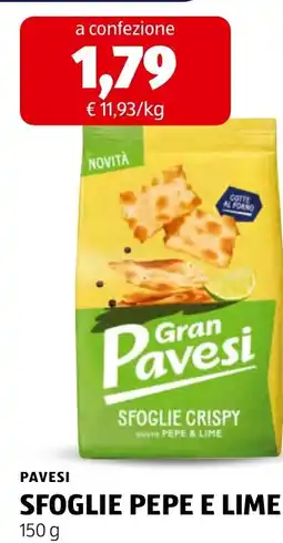 ALDI Gran Pavesi Sfoglie Crispy Gusto Pepe & Lime offerta