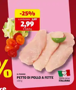 ALDI Il podere petto di pollo a fette offerta