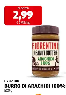 ALDI Fiorentini burro di arachidi 100% offerta