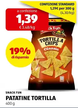 ALDI Snack Fun Patatine Tortilla offerta