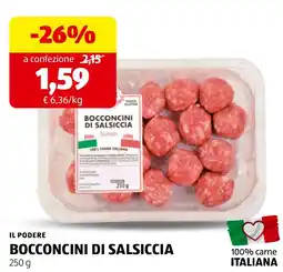 ALDI Il podere bocconcini di salsiccia offerta