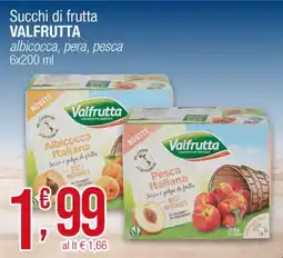 Maxi Sidis Succhi di frutta Valfrutta albicocca, pera, pesca offerta