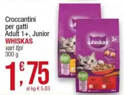Maxi Sidis Croccantini per gatti Adult 1+, Junior WHISKAS offerta