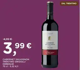 Orvea Cabernet Sauvignon Trentino Grigolli Concilio offerta