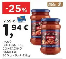 Orvea Ragù bolognese, contadino Barilla offerta