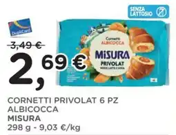 Orvea Cornetti albicocca misura privolat offerta
