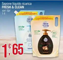 Maxi Sidis Sapone liquido ricarica Fresh & Clean offerta