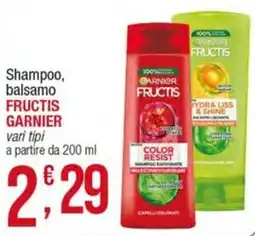 Maxi Sidis Shampoo, balsamo Fructis Garnier offerta