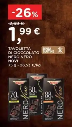 Orvea Tavoletta di cioccolato nero nero novi offerta