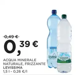 Orvea Acqua minerale naturale, frizzante Levissima offerta