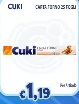 Opportunity Shop Cuki carta forno offerta