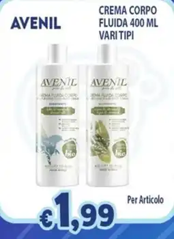 Opportunity Shop Avenil crema corpo fluida offerta