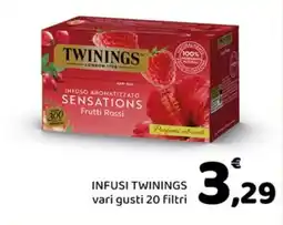 Conad Margherita Infusi Twinings Sensations Frutti Rossi offerta