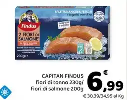 Conad Margherita Capitan Findus fiori di salmone offerta