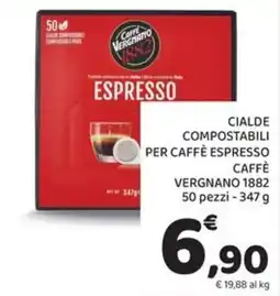 Conad City Cialde compostabili per caffè espresso Caffè Vergnano 1882 offerta