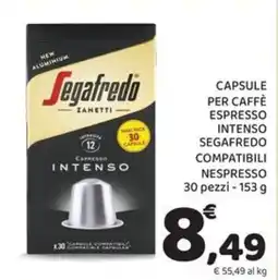 Conad City Capsule per caffè espresso intenso Segafredo offerta