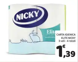 Conad City Carta igienica Elite Nicky offerta