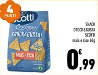 Snack crock&gusta scotti mais e riso