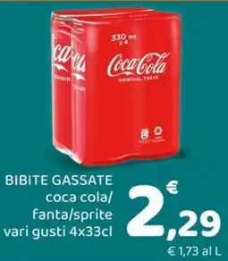 Conad Margherita Bibite gassate coca cola offerta