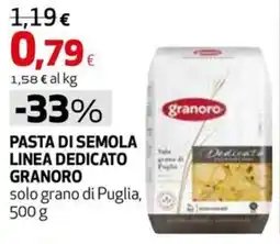 Extracoop Pasta di semola linea dedicato granoro offerta
