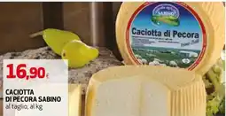 Extracoop Caciotta di pecora Sabino offerta