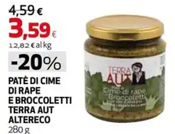 Extracoop Paté di cime di rape e broccoletti Terra Aut Altereco offerta