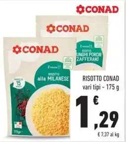 Conad City Risotto Conad alla Milanese offerta