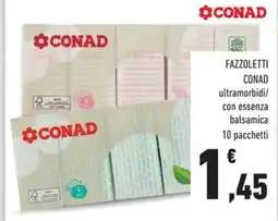 Conad City Fazzoletti Conad ultramorbidi con essenza balsamica offerta
