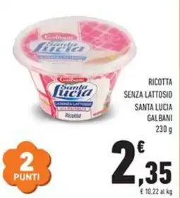 Conad City Ricotta senza lattosio Santa Lucia offerta