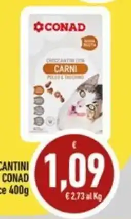 Conad Margherita Croccantini per gatto Conad carne/pesce offerta