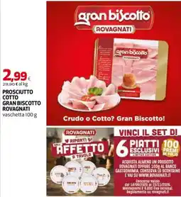 Extracoop Prosciutto cotto gran biscotto Rovagnati offerta
