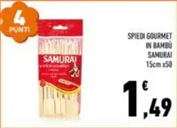 Conad Margherita Spiedi gourmet in bambù samurai offerta