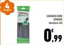 Conad Margherita Cannucce nere Samurai offerta