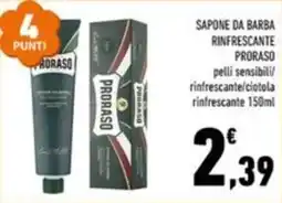 Conad Margherita Sapone da barba rinfrescante Proraso offerta
