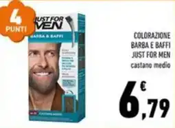 Conad Margherita Colorazione barba e baffi Just for Men castano medio offerta