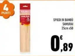Conad Margherita Spiedi in bambù Samurai offerta