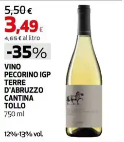Extracoop Vino Pecorino IGP Terre d'Abruzzo Cantina Tollo offerta