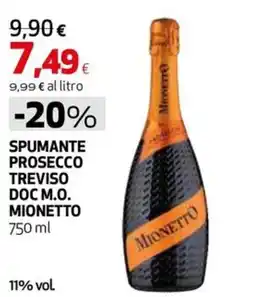 Extracoop Spumante Prosecco Treviso DOC M.O. Mionetto offerta