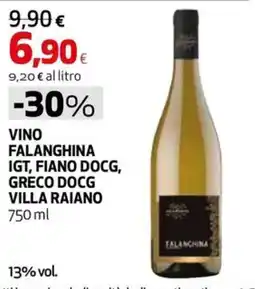 Extracoop Vino Falanghina IGT, Fiano DOCG, Greco DOCG Villa Raiano offerta