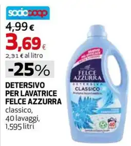 Extracoop Detersivo per lavatrice Felce Azzurra classico offerta
