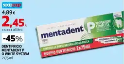Extracoop Dentifricio Mentadent P offerta
