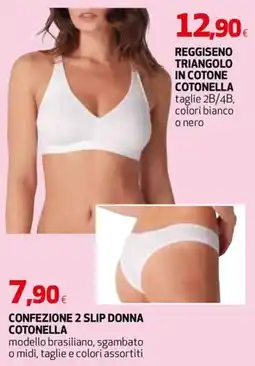 Extracoop Reggiseno triangolo in cotone Cotonella offerta