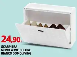 Extracoop Scarpiera Mono Wave colore bianco Domoliving offerta