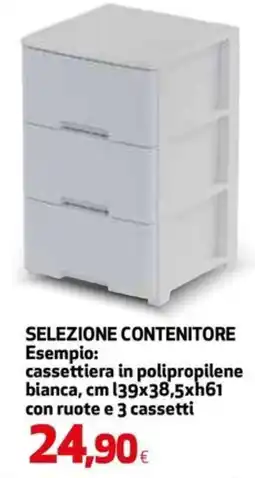 Extracoop cassettiera in polipropilene bianca offerta