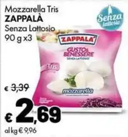 Supermercati Vinci Mozzarella Tris Zappalà Senza Lattosio offerta
